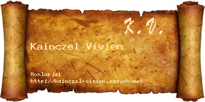 Kainczel Vivien névjegykártya